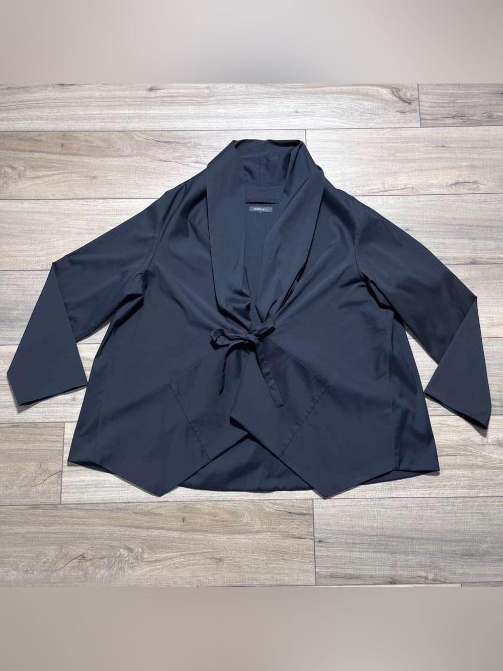 Lafayette 148‎ New York Womens Tie Front Jacket Black See Measurements